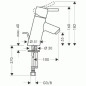 Hansgrohe Talis S - Mitigeur de lavabo à levier avec garniture de vidange et tige de traction, chrome 32020000
