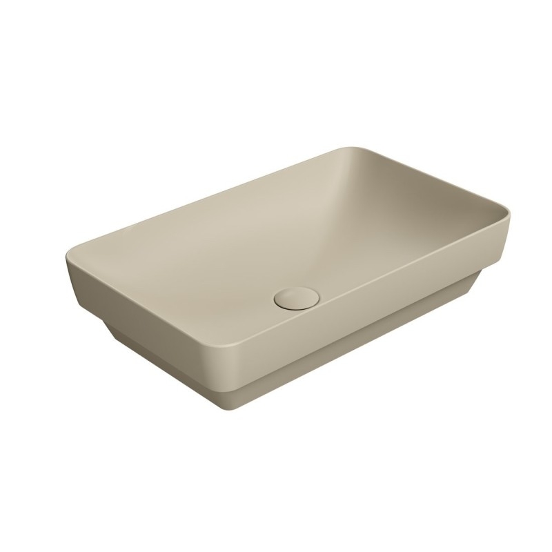 PURA comptoir lavabo en céramique 60x38cm, creta mat