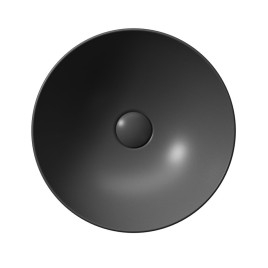 PURA comptoir lavabo en céramique, dia 40cm, noir mat