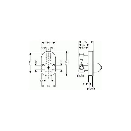 Hansgrohe Corps d’encastrement - Corps pour mitigeur de baignoire encastré 31741180