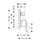 Hansgrohe Talis S - Mitigeur de baignoire encastré, chrome 32477000