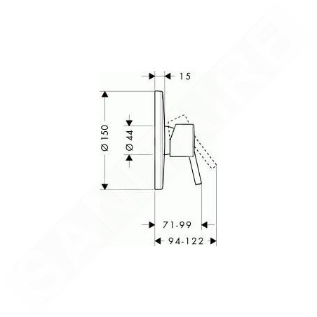 Hansgrohe Talis S - Mitigeur de douche encastré, chrome 32675000