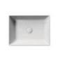 KUBE Lavabo en céramique, 50x37cm, blanc mat