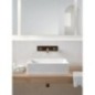 KUBE Lavabo en céramique, 50x37cm, blanc mat