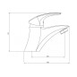 Novaservis Metalia 57 - Mitigeur de lavabo sans vidage, chrome 57001/1,0