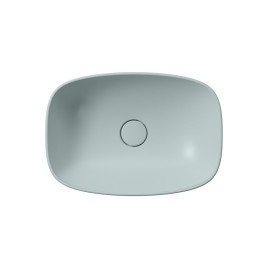 NUBES lavabo en céramique sur la planche 50x35cm, ghiaccio matt