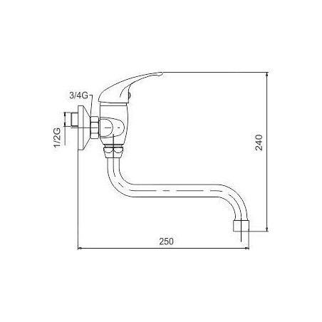 Novaservis Metalia 55 - Mitigeur de lavabo, chrome 55070/T,0