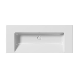 Lavabo en céramique NORM 120x50cm, pas de trou de robinet, blanc ExtraGlaze