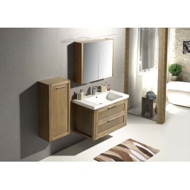 Lavabo en céramique NORM 80x50cm, 3 trous de robinet, blanc ExtraGlaze