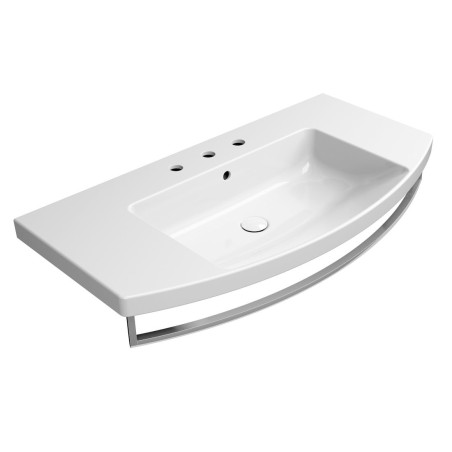 Cuve en céramique NORM 100x52cm, 3 trous de robinet, blanc ExtraGlaze