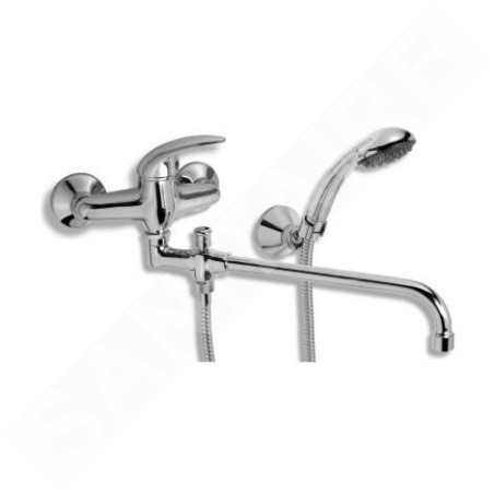 Novaservis Metalia 55 - Robinetterie de baignoire murale complète, chrome 55036,0