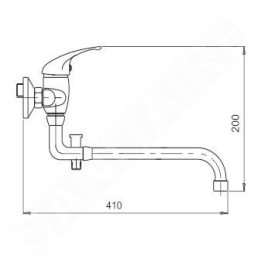 Novaservis Metalia 55 - Robinetterie de baignoire murale complète, chrome 55036,0