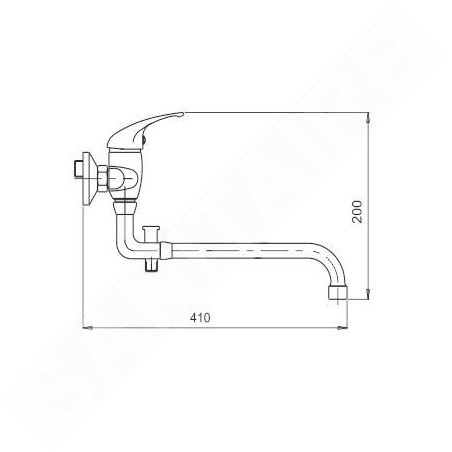 Novaservis Metalia 55 - Robinetterie de baignoire murale complète, chrome 55036,0