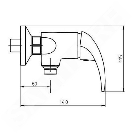 Novaservis Metalia 55 - Robinetterie de douche, chrome 55061/1,0
