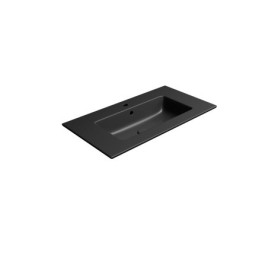 PURA lavabo en céramique mince 82x46cm, noir mat