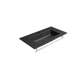 PURA lavabo en céramique mince 82x46cm, noir mat