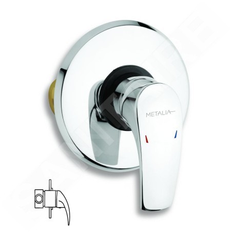 Novaservis Metalia 57 - Robinetterie de douche encastrée, chrome 57050,0