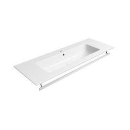 PURA lavabo en céramique Slim 122x46cm, blanc ExtraGlaze