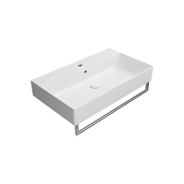 KUBE X lavabo en céramique 80x47cm, blanc mat
