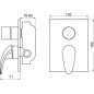 Novaservis Metalia 55 - Robinetterie à encastrer pour 2 sorties, avec inverseur pour 2 sorties, chrome 55050R,0 Novaservis Metalia 55 - Robinetterie à encastrer pour 2 sorties, avec inverseur pour 2 sorties, chrome 55050R,0