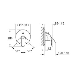 Grohe Eurosmart Cosmopolitan - Mitigeur de baignoire encastré, chrome 19382000