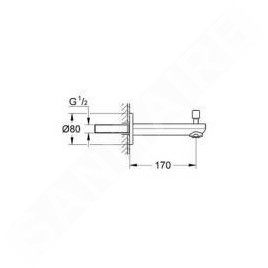 Grohe Eurosmart Cosmopolitan - Entrée de baignoire, chrome 13262000