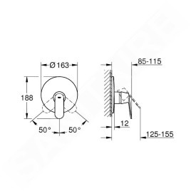 Grohe Eurosmart Cosmopolitan - Mitigeur de douche encastré, chrome 19383000