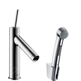 Axor Starck - Set de mitigeur de lavabo avec douchette de bidet et flexible de douche, chrome 10300000