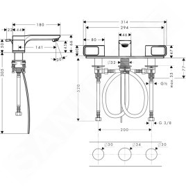 Axor Urquiola - Mitigeur de lavabo avec bonde, chrome 11040000