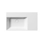 KUBE X lavabo en céramique 80x47cm, plateau droit, pas de trou de robinet, blanc ExtraGlaze KUBE X lavabo en céramique 80x47cm, plateau droit, pas de trou de robinet, blanc ExtraGlaze