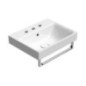 NUBES lavabo en céramique 50x40cm, 3 trous de robinet, blanc ExtraGlaze NUBES lavabo en céramique 50x40cm, 3 trous de robinet, blanc ExtraGlaze