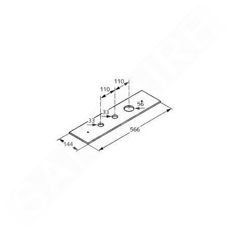 Kludi Accessoires - Trappe de visite pour robinet de baignoire 3 trous, chrome 1602405