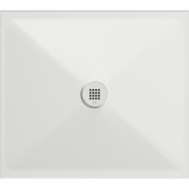 Plateau de douche en céramique rectangulaire 90x80x2cm, blanc mat