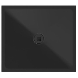 Plateau de douche en céramique rectangulaire 90x80x2cm, noir mat