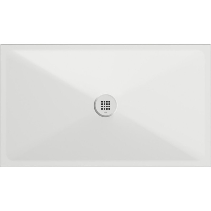 Plateau de douche en céramique rectangulaire 120x70x2cm, blanc mat Plateau de douche en céramique rectangulaire 120x70x2cm, blanc mat