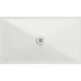 Plateau de douche en céramique rectangulaire 120x70x2cm, blanc mat