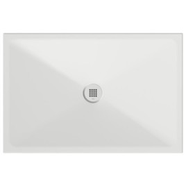 Plateau de douche en céramique rectangulaire 120x80x2cm, blanc mat