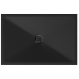 Plateau de douche en céramique rectangulaire 120x80x2cm, noir mat