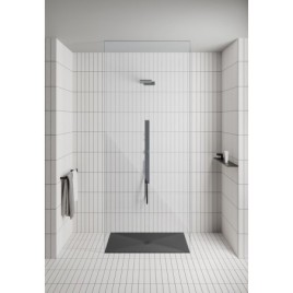 Plateau de douche en céramique rectangulaire 120x80x2cm, noir mat