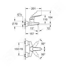 Grohe Euroeco Special - Mitigeur de lavabo à levier, chrome 32776000