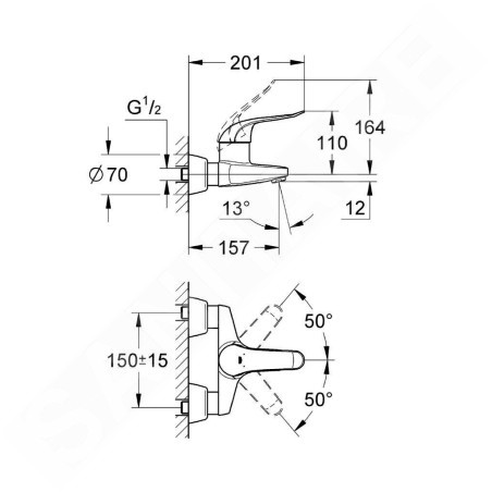 Grohe Euroeco Special - Mitigeur de lavabo à levier, chrome 32776000