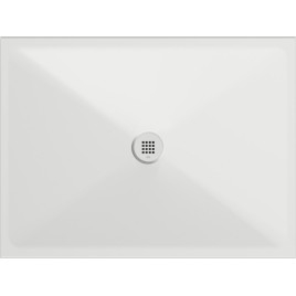 Plateau de douche en céramique rectangulaire 120x90x2cm, blanc mat