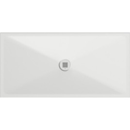 Plateau de douche en céramique rectangulaire 140x70x2cm, blanc mat