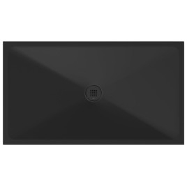 Plateau de douche en céramique rectangulaire 140x80x2cm, noir mat