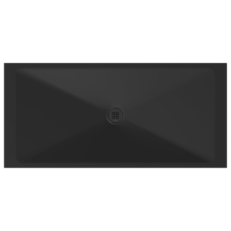 Plateau de douche en céramique rectangulaire 170x80x2cm, noir mat Plateau de douche en céramique rectangulaire 170x80x2cm, noir mat