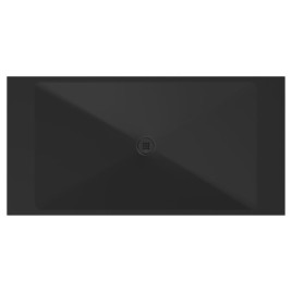 Plateau de douche en céramique rectangulaire 200x100x2cm, noir mat