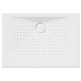 Plateau de douche en céramique rectangulaire 100x70x4cm, blanc ExtraGlaze