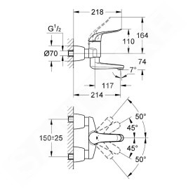 Grohe Euroeco Special - Mitigeur de lavabo à levier, chrome 32771000