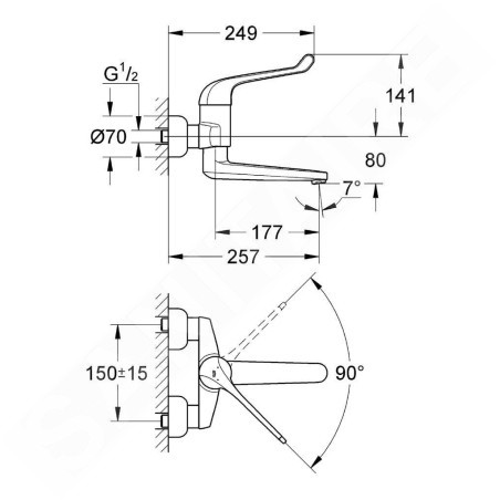 Grohe Euroeco Special - Mitigeur de lavabo à levier, chrome 32793000