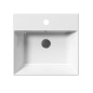 KUBE X lavabo en céramique 50x47cm, bord inférieur groud, blanc ExtraGlaze KUBE X lavabo en céramique 50x47cm, bord inférieur groud, blanc ExtraGlaze